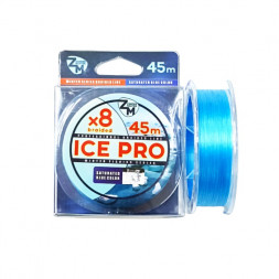 Шнур плетёный Zander Master ICE PRO  0.10 45 м 8X тёмно-голубой