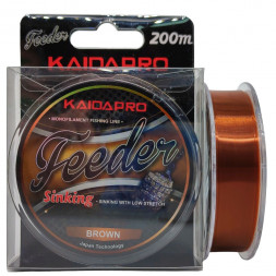 Фидерная леска KAIDA FEEDER SINKING BROWN цвет бургундия 200 M 0,286 мм