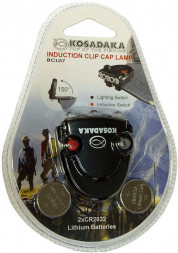 Фонарь Kosadaka светодиод. сенсорный регулир. с креплением на бейсболку BCL07