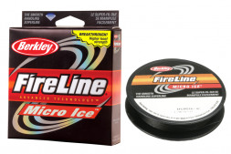 Леска плетеная BERKLEY FireLine Micro Ice Smoke 0.15 45м 1085676