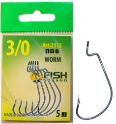 Крючок Fish Season Worm №5/0 BN 5шт офсет. 2312-0015F
