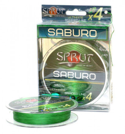 Леска плетеная SPRUT Saburo Soft Ultimate X 4 Dark Green 0.20 95м