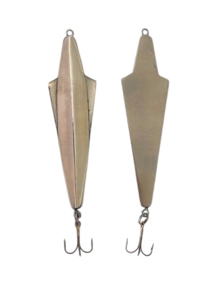 Блесна зимняя Бор Плюс двусторонняя 9 с подвес. тр. никель