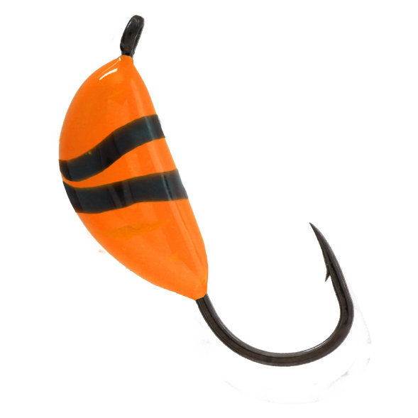 Мормышка вольфрамовая Lumicom Банан с ушком Ф2.5 обмазка винт OrBL