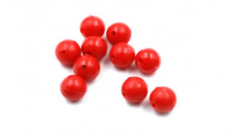 Бусина фидерная Namazu Soft Beads, PVC, круглая, d-6 мм, цв. фц. красный 20 шт.