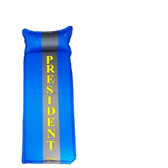 Коврик самонадувной President Fish 3см синий с подголов. 192*66 8803001