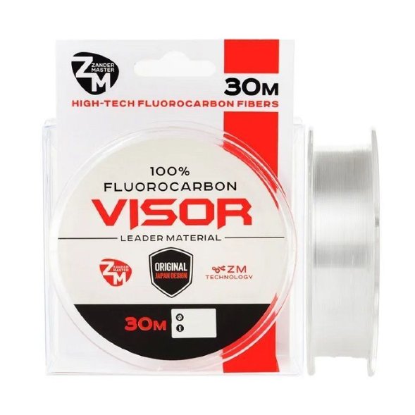 Леска ZanderMaster флюорокарбоновая 100% VISOR 30m, 0.128мм х 1.56кг