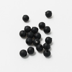 Бусина фидерная Namazu Soft Beads, PVC, d-5 мм, круглая, цв. черный 20 шт.