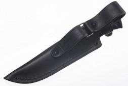 Нож Кизляр Стерх-1 Stonewash черный.  эласт.  без гард.  кожа